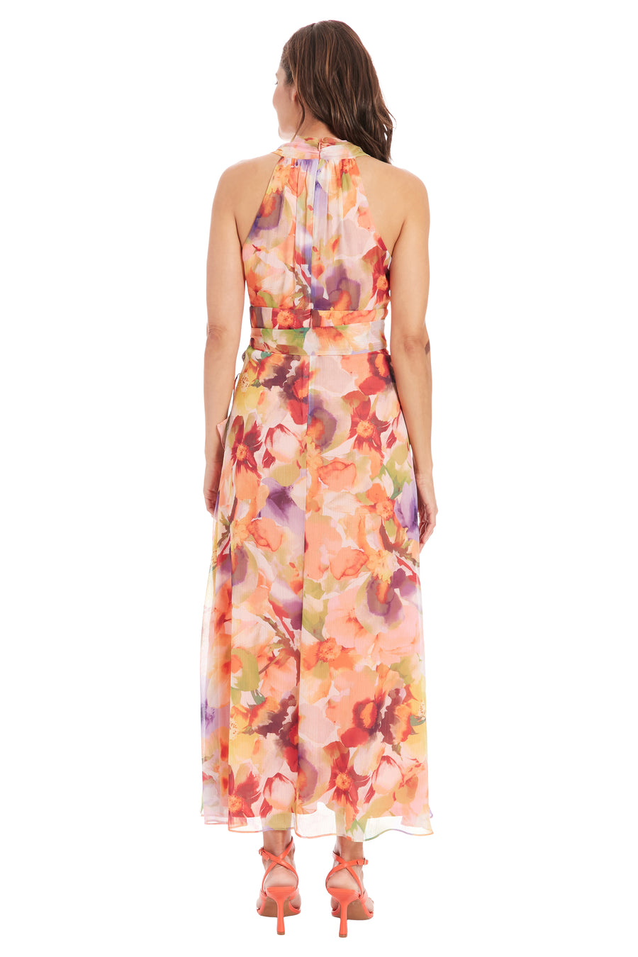 Amberlyn Halter Maxi in Pansy Blast