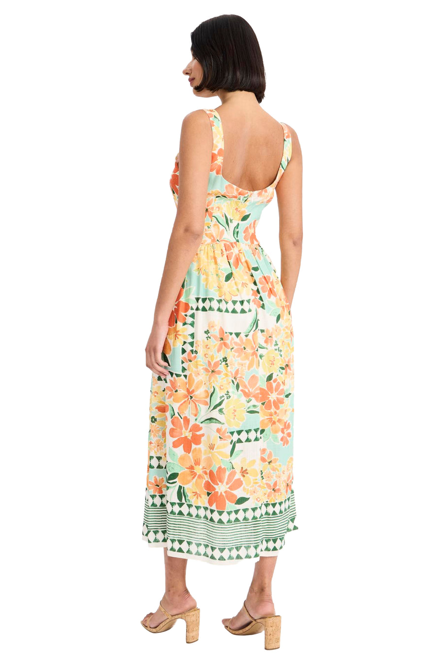 Elene Sleeveless Square Neck Midi