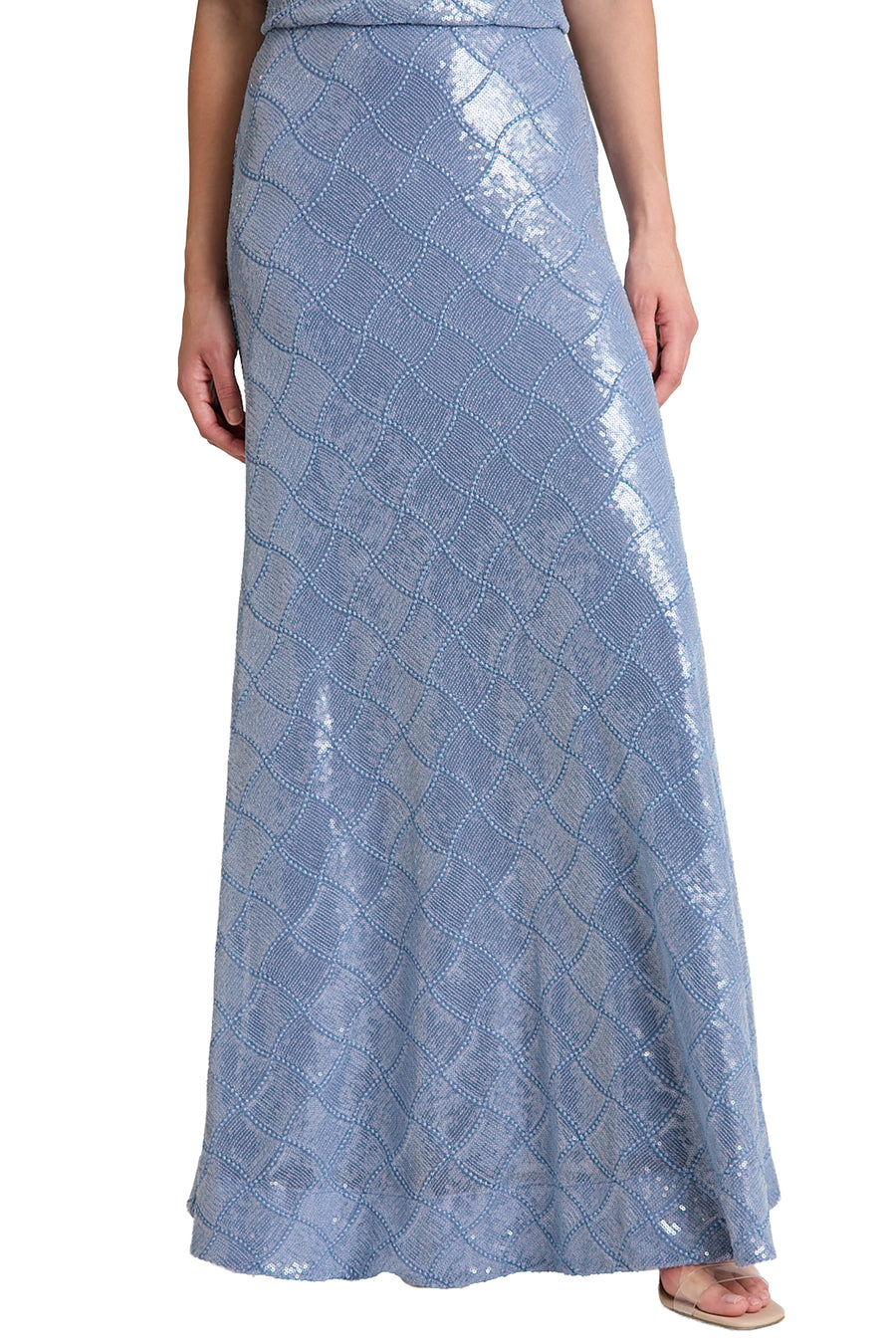 Bryant Diamond Sequin Floor Length Skirt