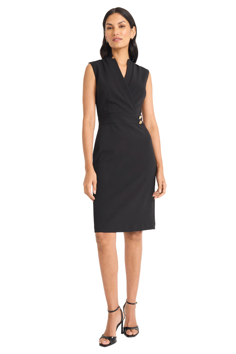 Sabine Sleeveless Tuxedo Dress