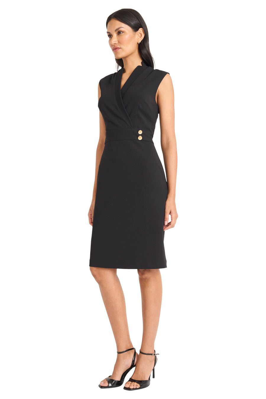 Sabine Sleeveless Tuxedo Dress