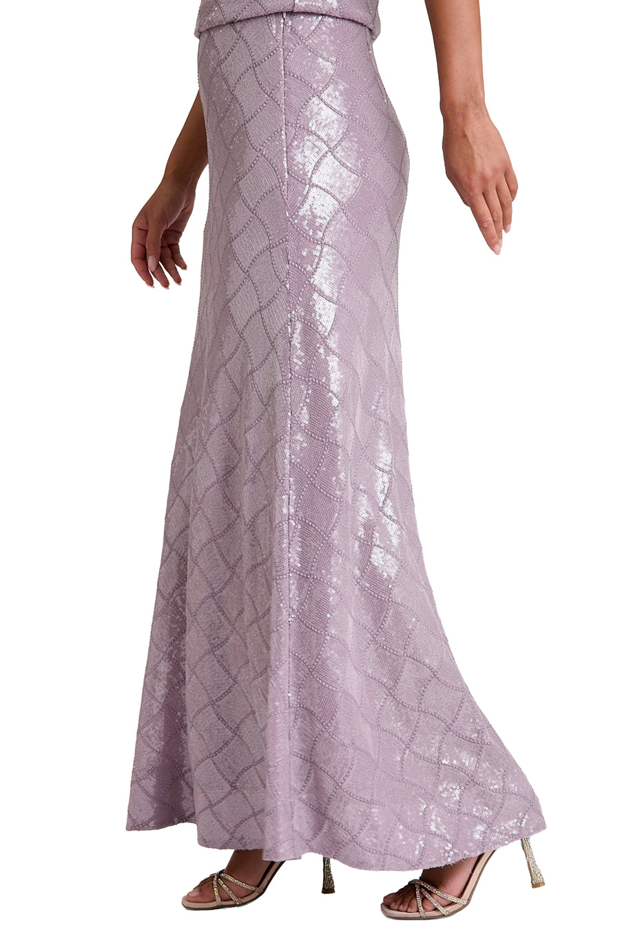 Bryant Diamond Sequin Floor Length Skirt