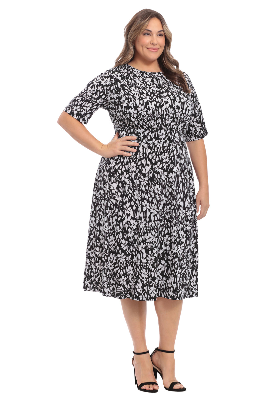 Ayanna in Positive Negative Floral - FINAL SALE