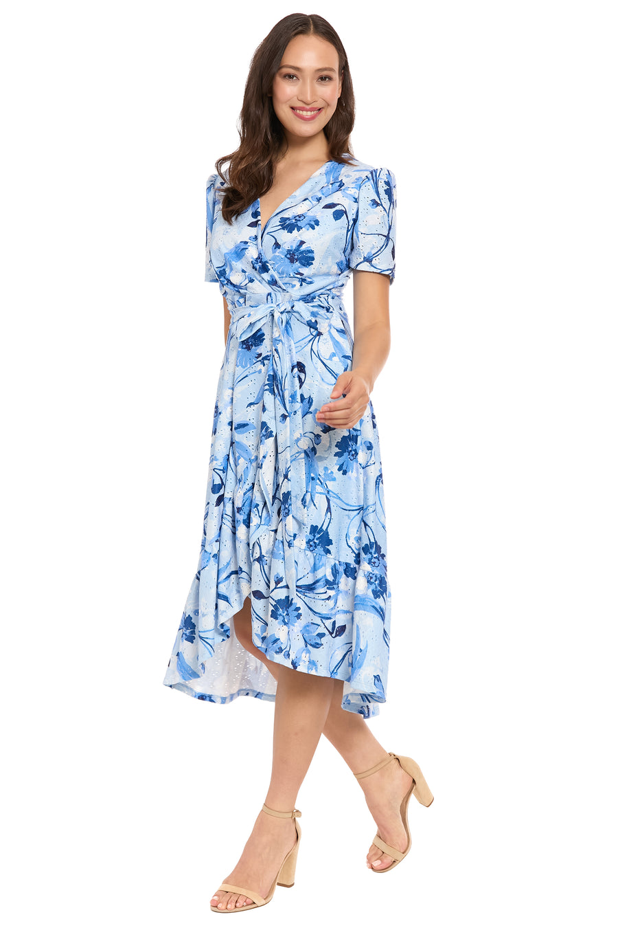 Danixa High Low Ruffle Dress in Enchanted Petals