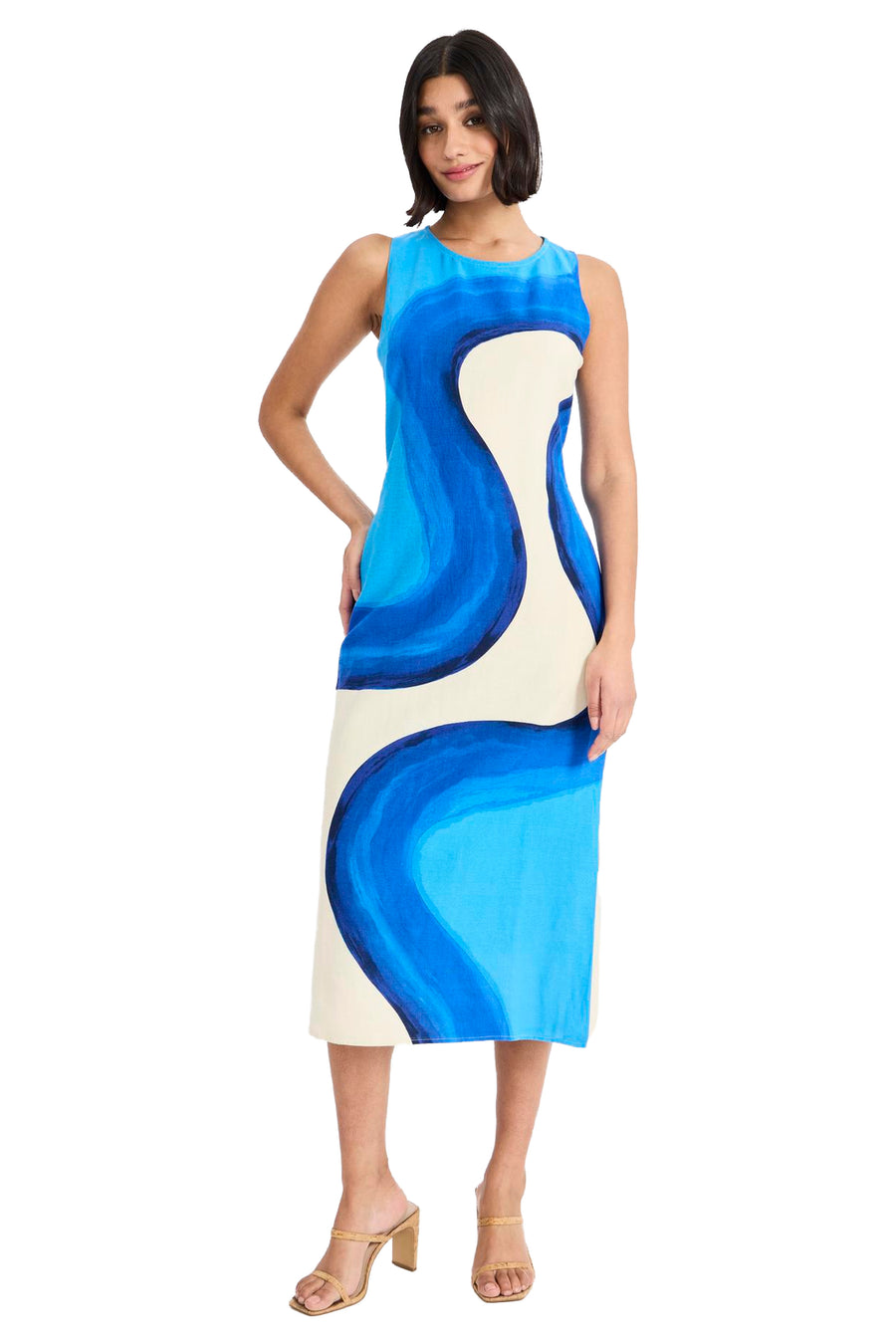 Yerin Linen Keyhole Back Midi