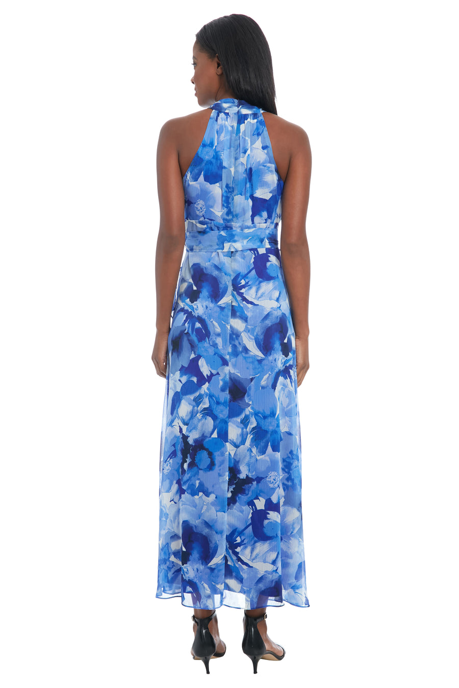 Amberlyn Halter Maxi in Pansy Blast