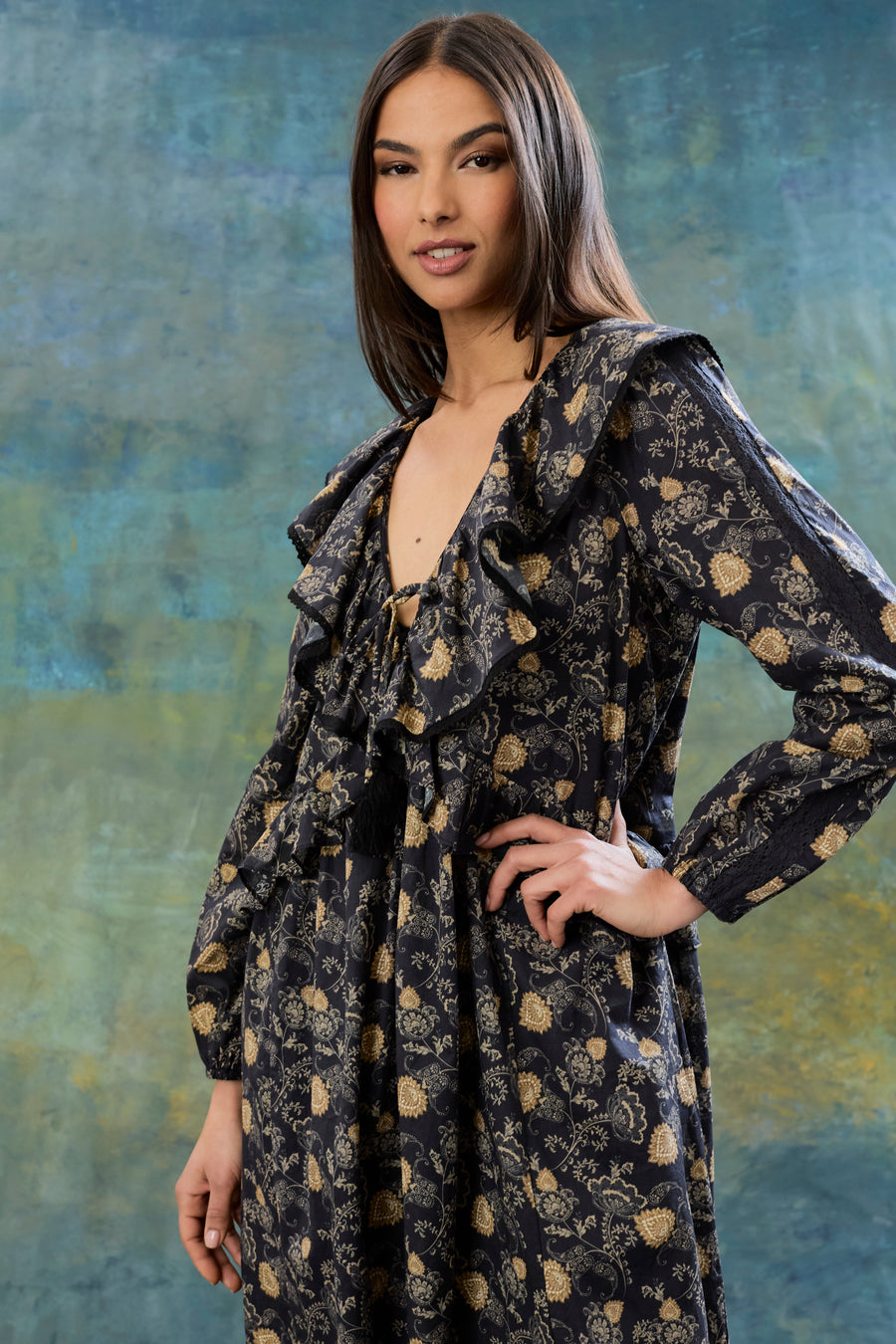 Nicholas in Boho Vines Cotton