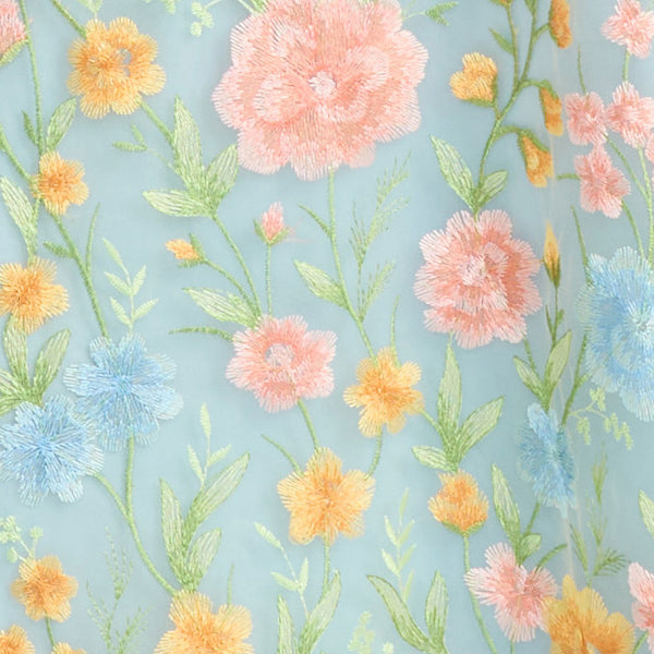 Constance Midi Sheath Dress in Bouquet Embroidery