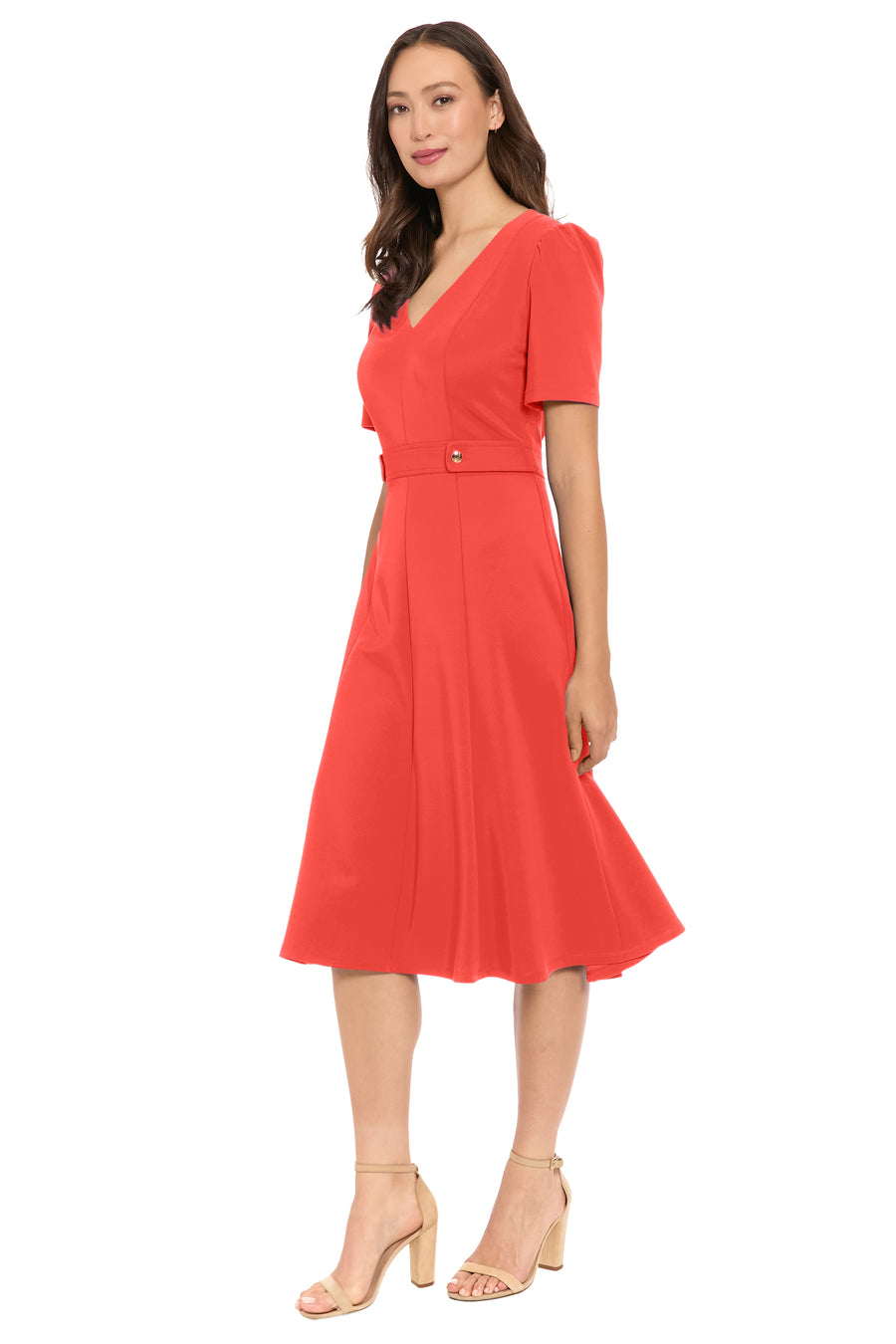 Quill V-Neck Side Tab Dress in Limited Edition