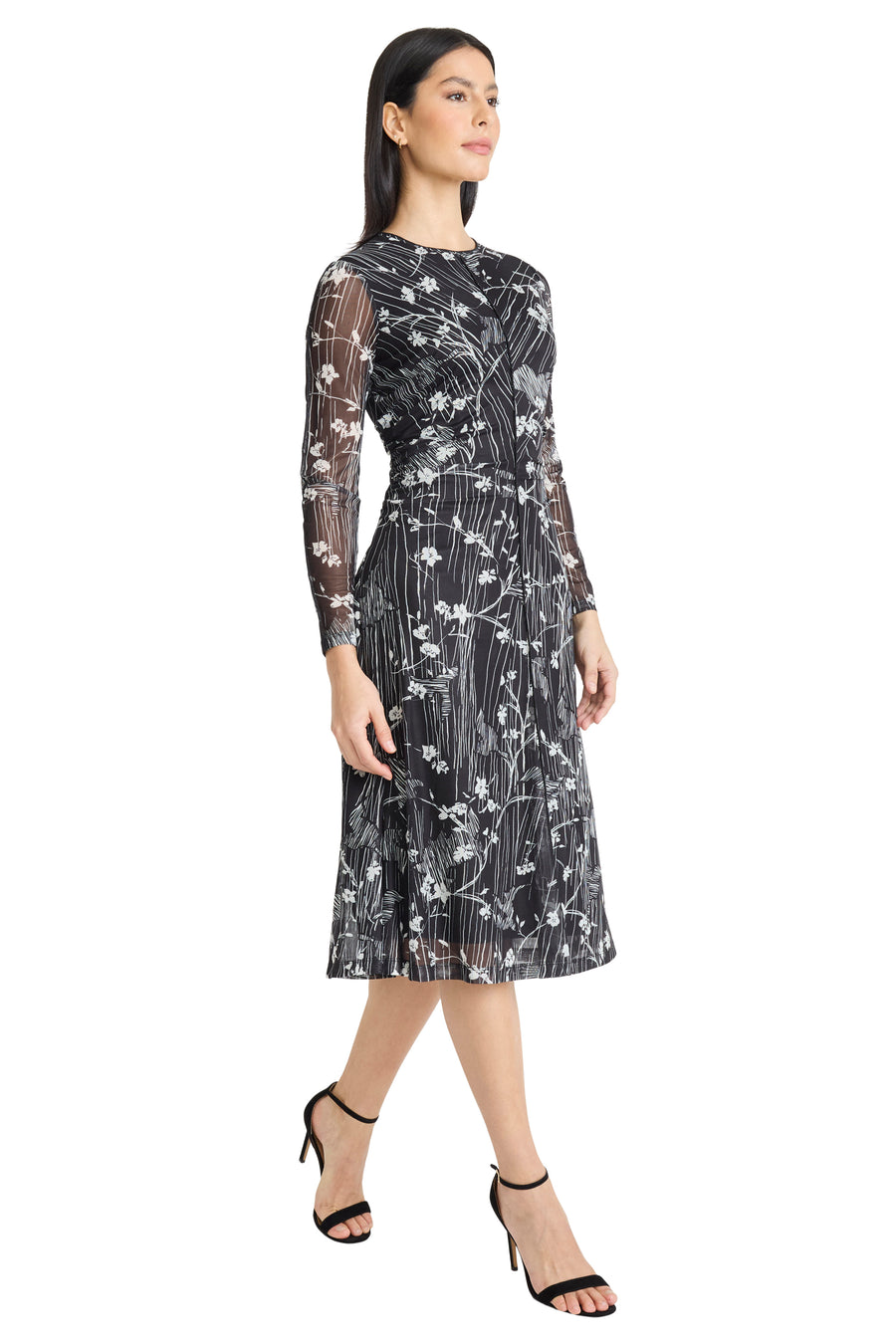 Leslie Fit & Flare in Wind Swept Forest