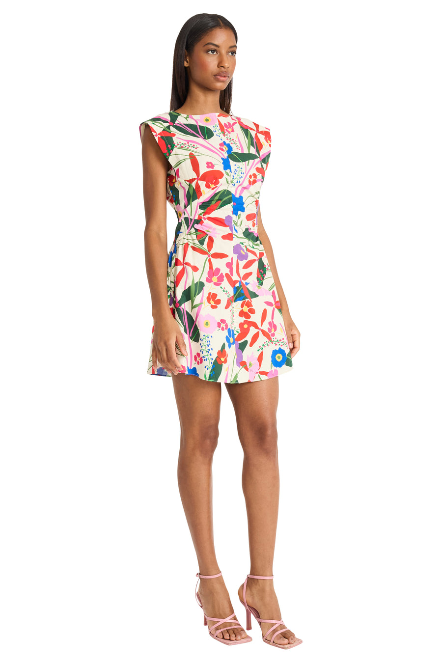 Kimora in Graceful Flowers Mini Fit & Flare Dress