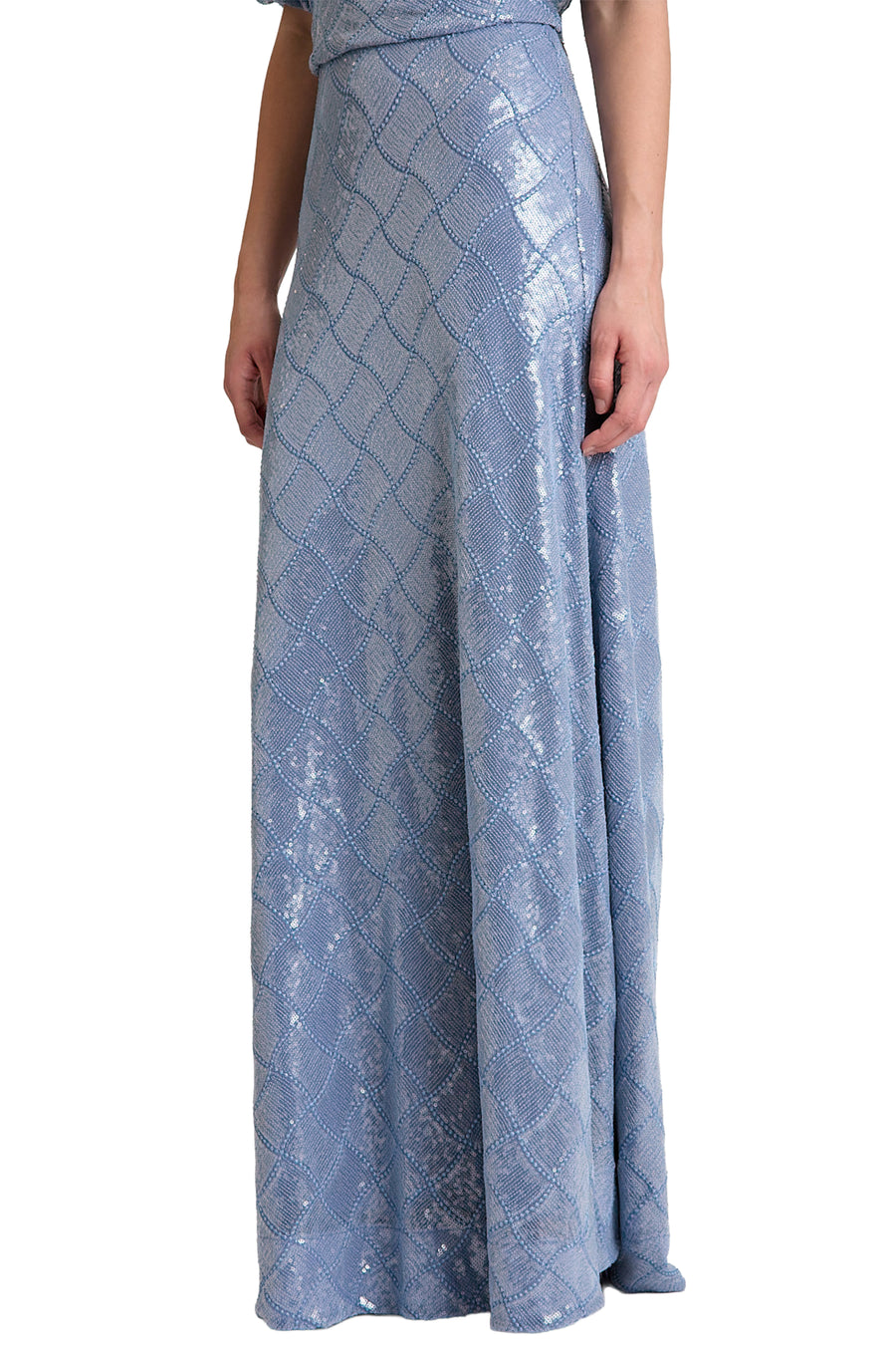 Bryant Diamond Sequin Floor Length Skirt