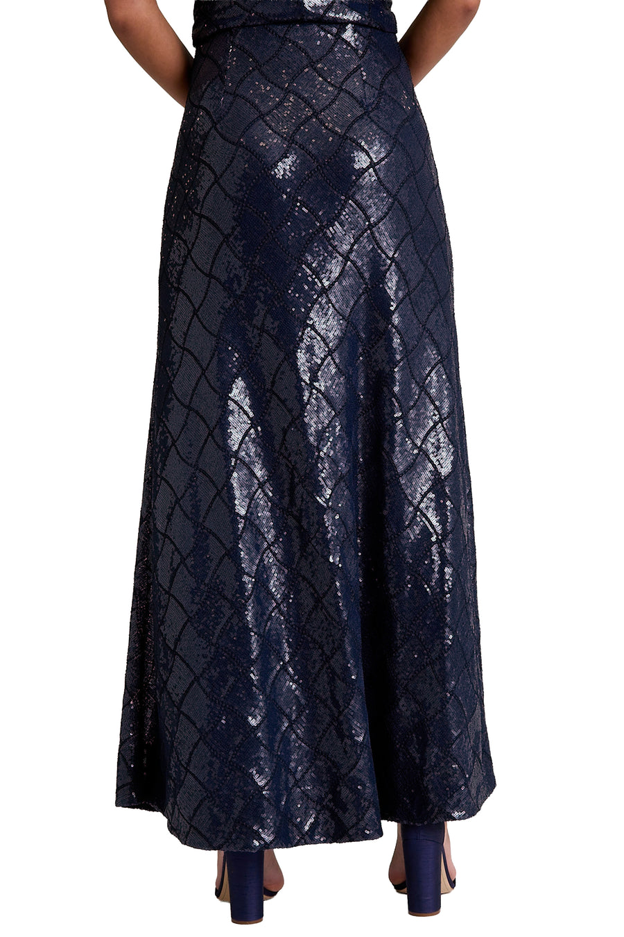 Bryant Diamond Sequin Floor Length Skirt