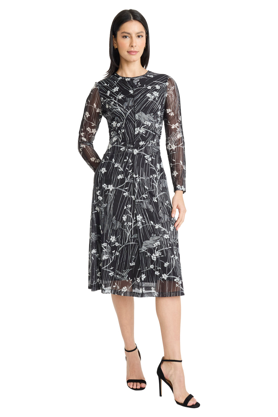 Leslie Fit & Flare in Wind Swept Forest