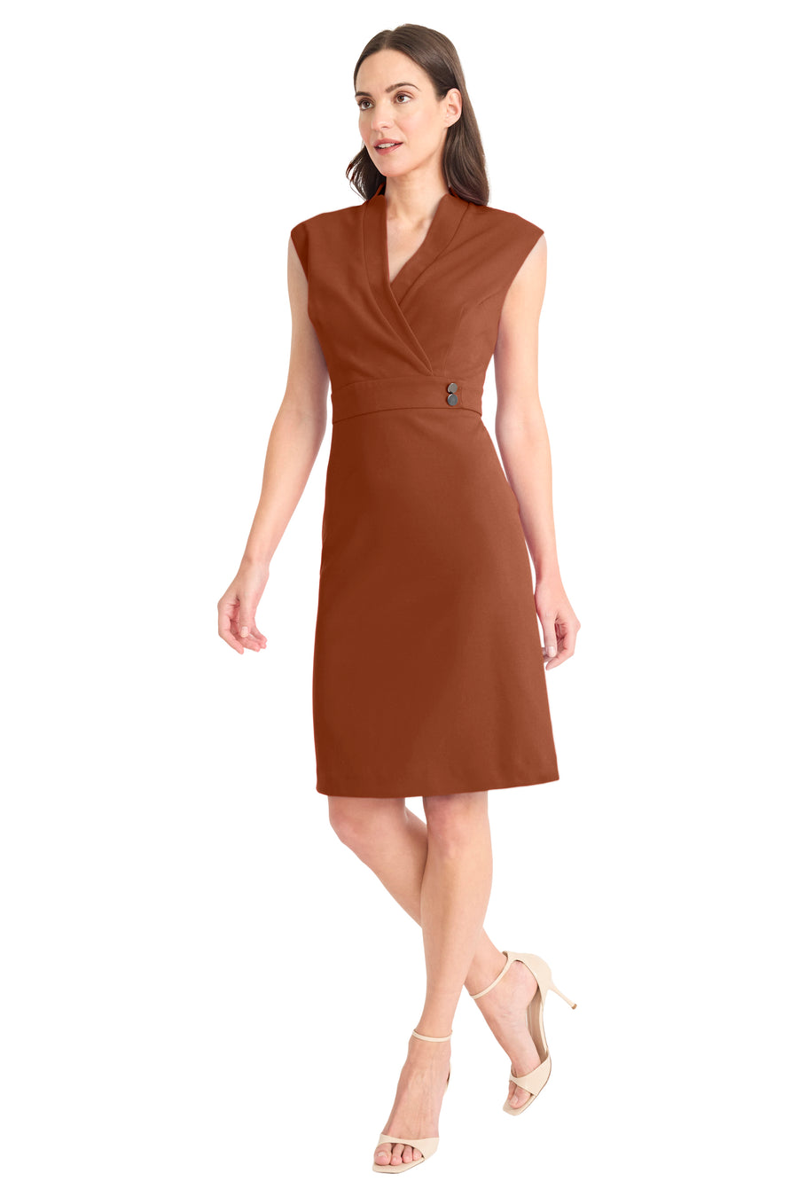 Sabine Sleeveless Tuxedo Dress