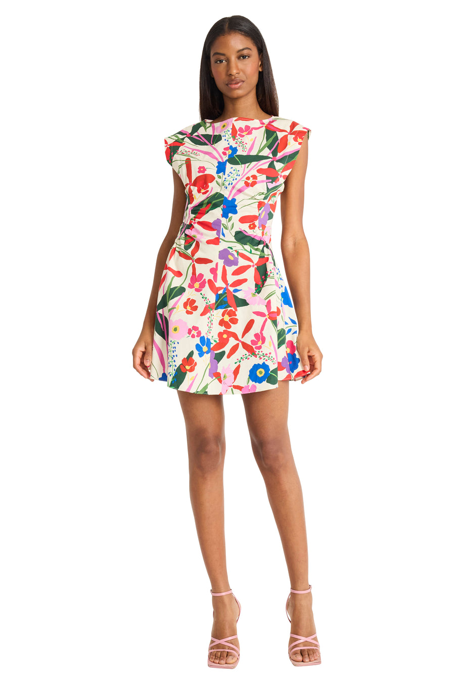 Kimora in Graceful Flowers Mini Fit & Flare Dress