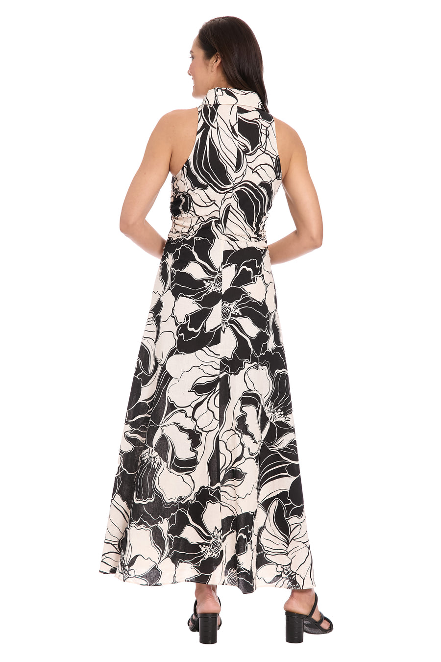 Mathilda Sleeveless Shirtdress in Linen Rayon