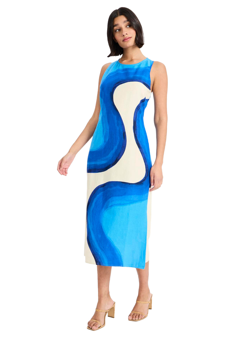 Yerin Linen Keyhole Back Midi