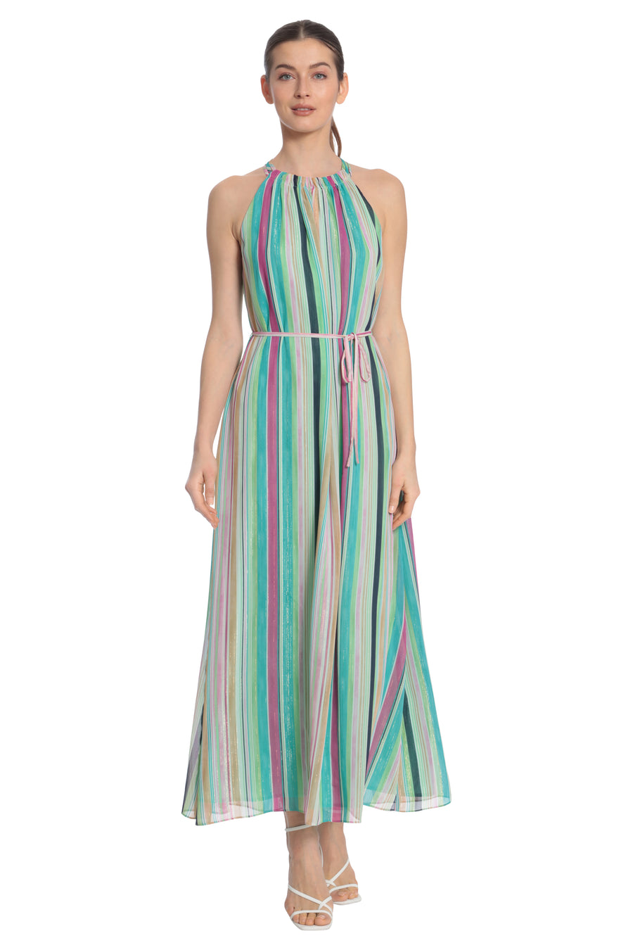 Layla Halter Stripe Maxi in Seville Stripe - FINAL SALE