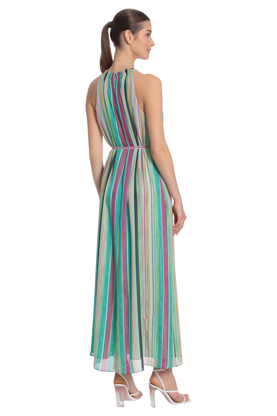 Layla Halter Stripe Maxi in Seville Stripe - FINAL SALE